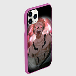 Чехол iPhone 11 Pro матовый МАГИЧЕСКАЯ БИТВА SUKUNA, цвет: 3D-фиолетовый — фото 2