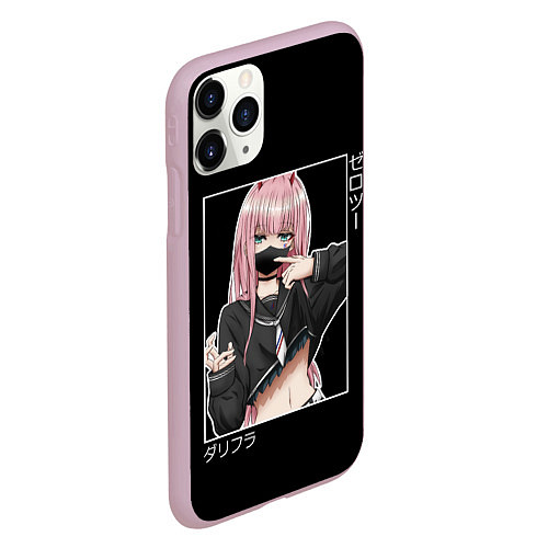 Чехол iPhone 11 Pro матовый Zero Two / 3D-Розовый – фото 2