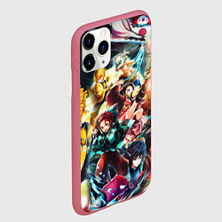Чехол iPhone 11 Pro матовый КЛИНОК РАССЕКАЮЩИЙ ДЕМОНОВ ПЕРСОНАЖИ, цвет: 3D-малиновый — фото 2