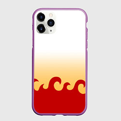 Чехол iPhone 11 Pro матовый ШИНДЖУРО РЕНГОКУ KNY, цвет: 3D-фиолетовый