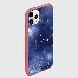 Чехол iPhone 11 Pro матовый Небо в стиле Стимпанк, цвет: 3D-малиновый — фото 2