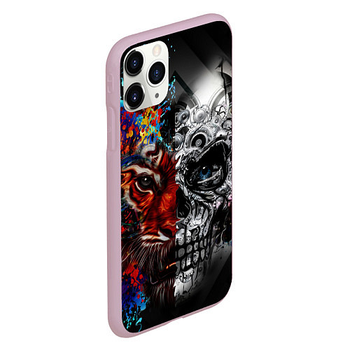 Чехол iPhone 11 Pro матовый TIGER / 3D-Розовый – фото 2