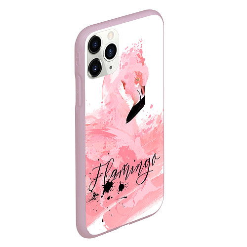 Чехол iPhone 11 Pro матовый Flamingo / 3D-Розовый – фото 2