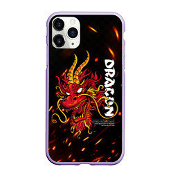 Чехол iPhone 11 Pro матовый Dragon Огненный дракон