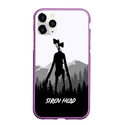 Чехол iPhone 11 Pro матовый SIREN HEAD DARK FOREST, цвет: 3D-фиолетовый