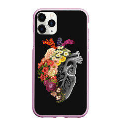 Чехол iPhone 11 Pro матовый Natural Heart Dual, цвет: 3D-розовый