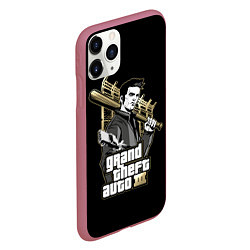 Чехол iPhone 11 Pro матовый Клод GTA 3, цвет: 3D-малиновый — фото 2