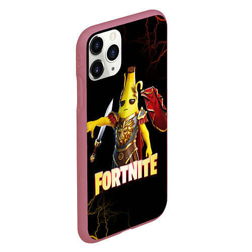 Чехол iPhone 11 Pro матовый Fortnite Potassius Peels Peely / 3D-Малиновый – фото 2