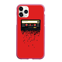 Чехол iPhone 11 Pro матовый The death of the cassette tape, цвет: 3D-малиновый