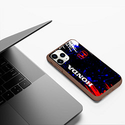 Чехол iPhone 11 Pro матовый HONDA, цвет: 3D-коричневый — фото 2
