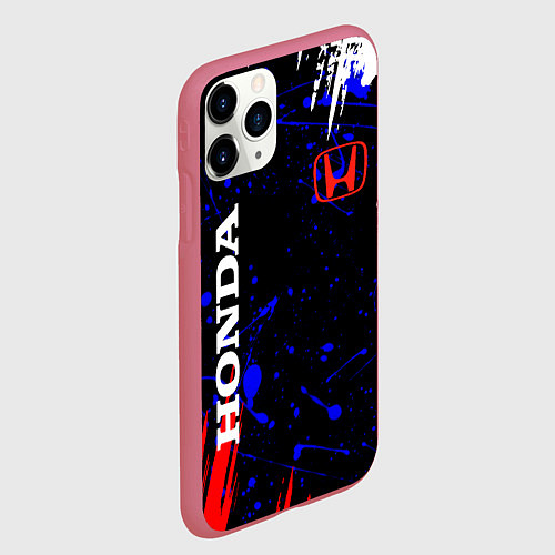 Чехол iPhone 11 Pro матовый HONDA / 3D-Малиновый – фото 2