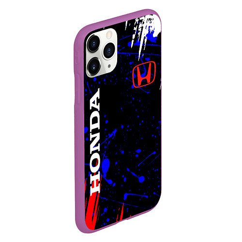 Чехол iPhone 11 Pro матовый HONDA / 3D-Фиолетовый – фото 2