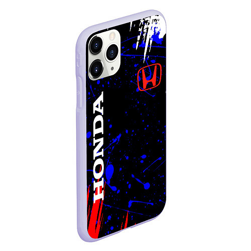 Чехол iPhone 11 Pro матовый HONDA / 3D-Светло-сиреневый – фото 2