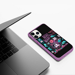 Чехол iPhone 11 Pro матовый Cat Necromancer, цвет: 3D-фиолетовый — фото 2