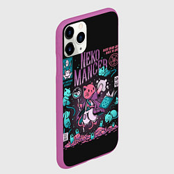 Чехол iPhone 11 Pro матовый Cat Necromancer, цвет: 3D-фиолетовый — фото 2