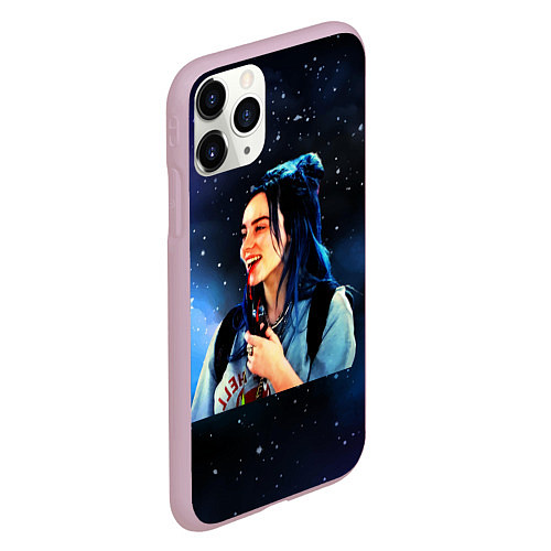 Чехол iPhone 11 Pro матовый Billy Elish / 3D-Розовый – фото 2