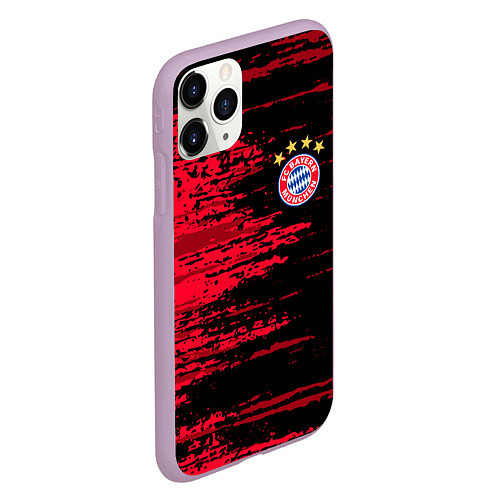 Чехол iPhone 11 Pro матовый BAYERN MUNCHEN / 3D-Сиреневый – фото 2