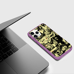 Чехол iPhone 11 Pro матовый РОК КУМИРЫ, цвет: 3D-фиолетовый — фото 2