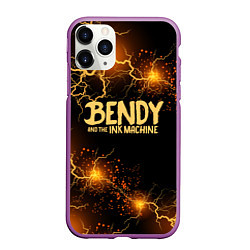 Чехол iPhone 11 Pro матовый BENDY LOGO, цвет: 3D-фиолетовый