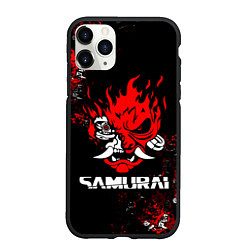 Чехол iPhone 11 Pro матовый SAMURAI CYBERPUNK 2077, цвет: 3D-черный