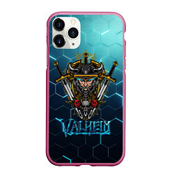 Чехол iPhone 11 Pro матовый Valheim Neon Samurai, цвет: 3D-малиновый