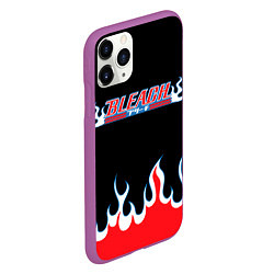 Чехол iPhone 11 Pro матовый BLEACH FLAME БЛИЧ ПЛАМЯ, цвет: 3D-фиолетовый — фото 2