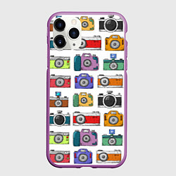 Чехол iPhone 11 Pro матовый Фотоаппараты
