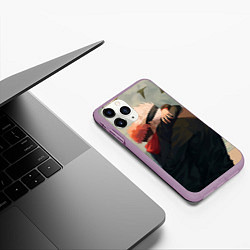 Чехол iPhone 11 Pro матовый Hug Jujutsu kai, цвет: 3D-сиреневый — фото 2