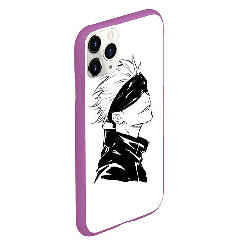 Чехол iPhone 11 Pro матовый Smile Jujutsu kai / 3D-Фиолетовый – фото 2