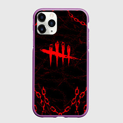 Чехол iPhone 11 Pro матовый DEAD BY DAYLIGHT ЦЕПИ, цвет: 3D-фиолетовый