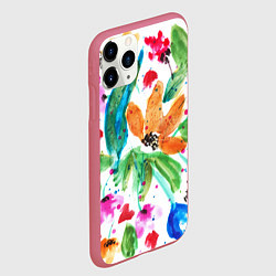 Чехол iPhone 11 Pro матовый Весна, цвет: 3D-малиновый — фото 2