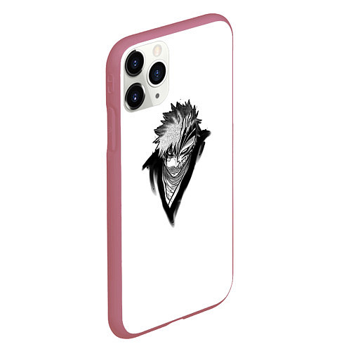 Чехол iPhone 11 Pro матовый Hollow Ichigo / 3D-Малиновый – фото 2