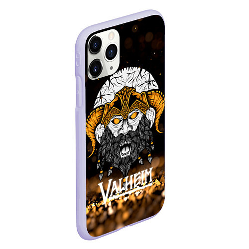 Чехол iPhone 11 Pro матовый Valheim Viking Gold / 3D-Светло-сиреневый – фото 2