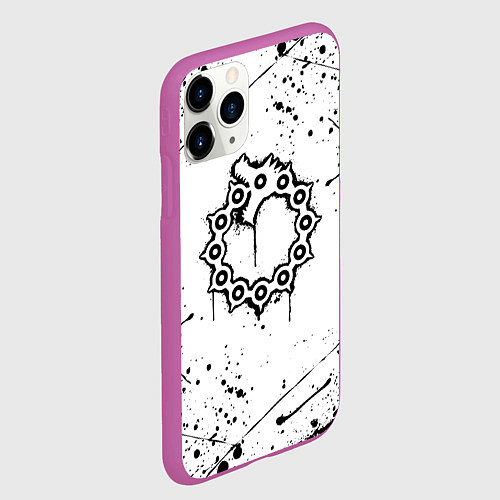 Чехол iPhone 11 Pro матовый МЕЛИОДАС 7 СМЕРТНЫХ ГРЕХОВ / 3D-Фиолетовый – фото 2