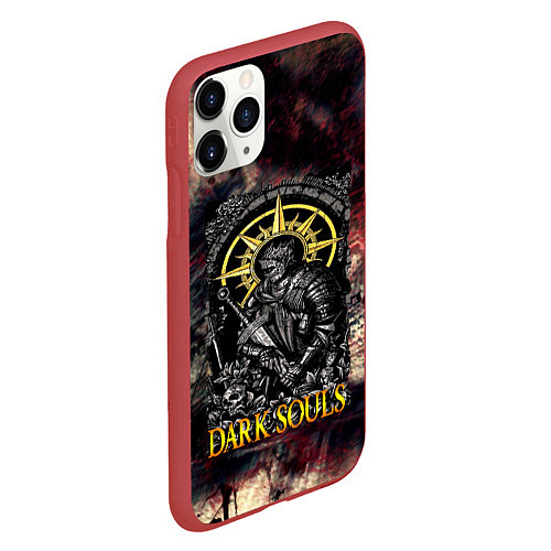 Чехол iPhone 11 Pro матовый DARKSOULS ТЕМНЫЕ ДУШИ / 3D-Красный – фото 2