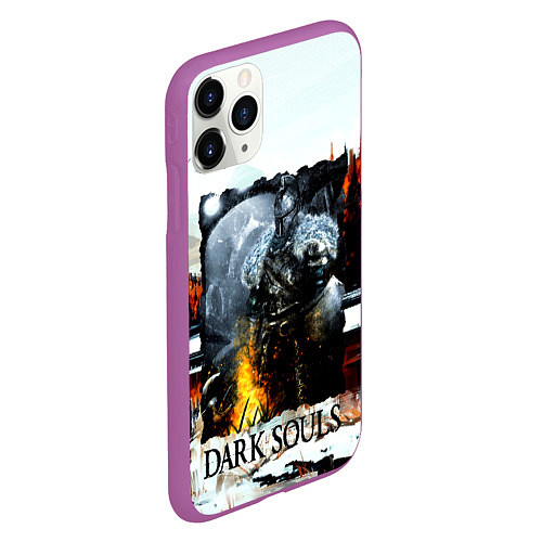 Чехол iPhone 11 Pro матовый DARK SOULS NEW / 3D-Фиолетовый – фото 2