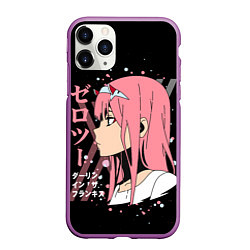 Чехол iPhone 11 Pro матовый Darling in the Franxx Zero Two, цвет: 3D-фиолетовый