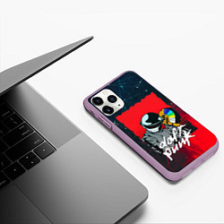 Чехол iPhone 11 Pro матовый DAFT PUNK MUSIC, цвет: 3D-сиреневый — фото 2