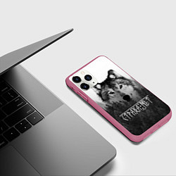 Чехол iPhone 11 Pro матовый СТРАХА НЕТ СЛАВЯНЕ, цвет: 3D-малиновый — фото 2