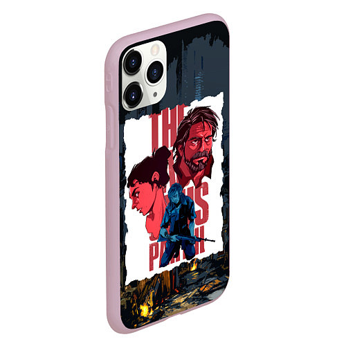 Чехол iPhone 11 Pro матовый The Last of Us Joel&Ellie / 3D-Розовый – фото 2