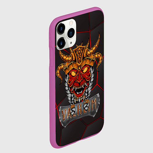 Чехол iPhone 11 Pro матовый Valheim тотем викинга / 3D-Фиолетовый – фото 2
