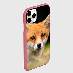 Чехол iPhone 11 Pro матовый Мордочка лисицы, цвет: 3D-малиновый — фото 2
