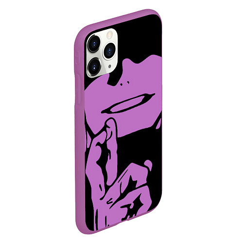 Чехол iPhone 11 Pro матовый Магическая битва / 3D-Фиолетовый – фото 2