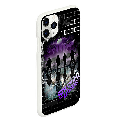 Чехол iPhone 11 Pro матовый Stranger Things Странные дела / 3D-Белый – фото 2