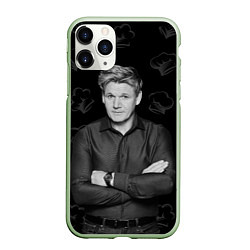 Чехол iPhone 11 Pro матовый ГОРДОН РАМЗИ Gordon Ramsay, цвет: 3D-салатовый