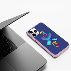 Чехол iPhone 11 Pro матовый 3X5, цвет: 3D-розовый — фото 2