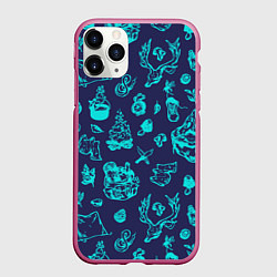Чехол iPhone 11 Pro матовый Поход, цвет: 3D-малиновый