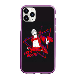 Чехол iPhone 11 Pro матовый Lets Rock DMC, цвет: 3D-фиолетовый