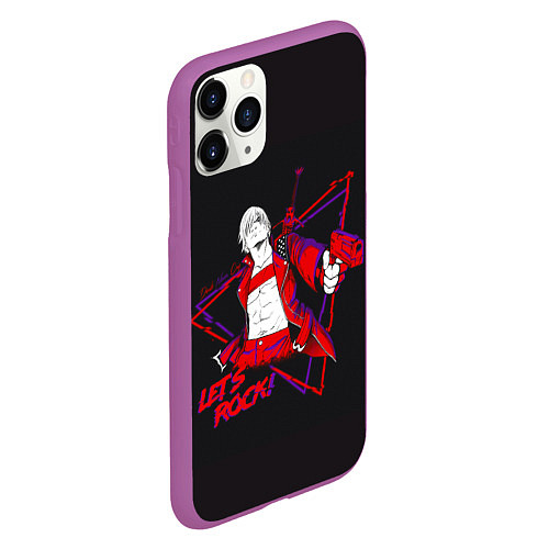 Чехол iPhone 11 Pro матовый Lets Rock DMC / 3D-Фиолетовый – фото 2