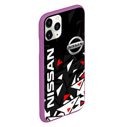 Чехол iPhone 11 Pro матовый NISSAN НИССАН ОСКОЛКИ, цвет: 3D-фиолетовый — фото 2